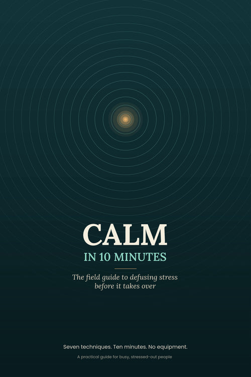 Couverture de l'ebook Calm in Ten Minutes, guide de gestion du stress au quotidien